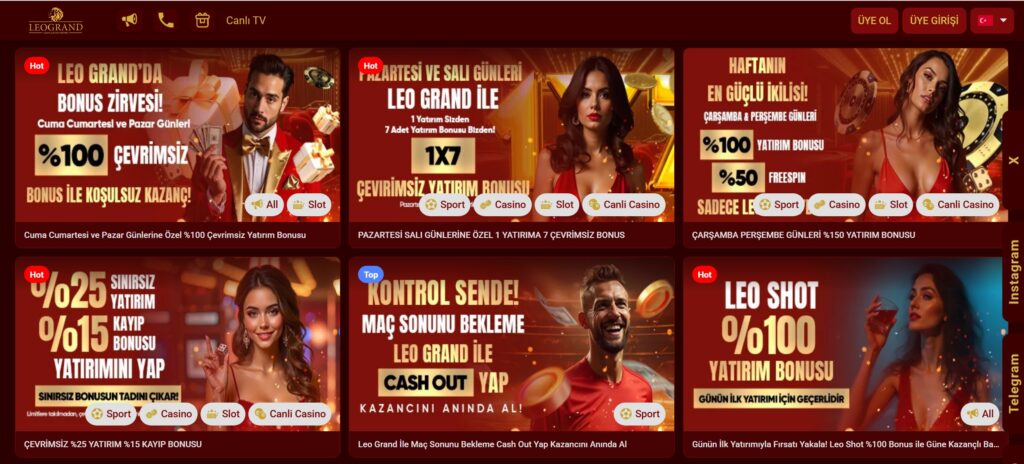 leograndbet bonusları